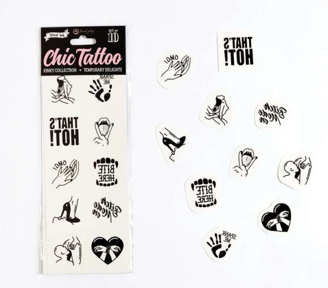10 temporary tattoos Kinky Collection