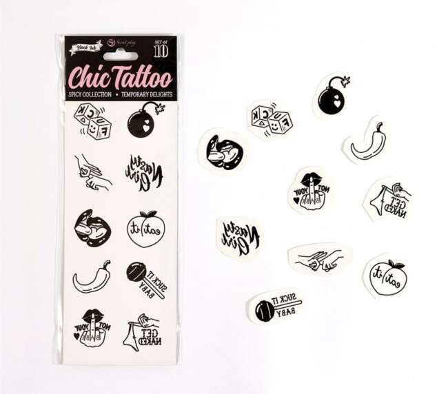 10 temporary tattoos Spicy Collection