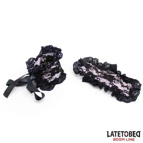 2 Piece Set Lace lindfold and Handcuffs – Image 3