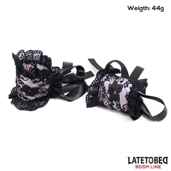 2 Piece Set Lace lindfold and Handcuffs – Image 5