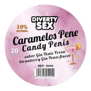 20 Penis-shaped candies Strawberry Gin and Tonic flavor