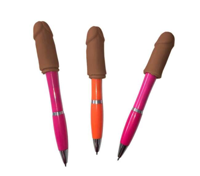 3 Pens with a Penis-Shaped Tip