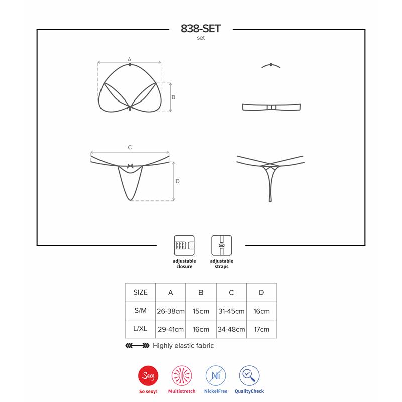 838-SET-1 2 Pieces Set with Lace Black – Image 4