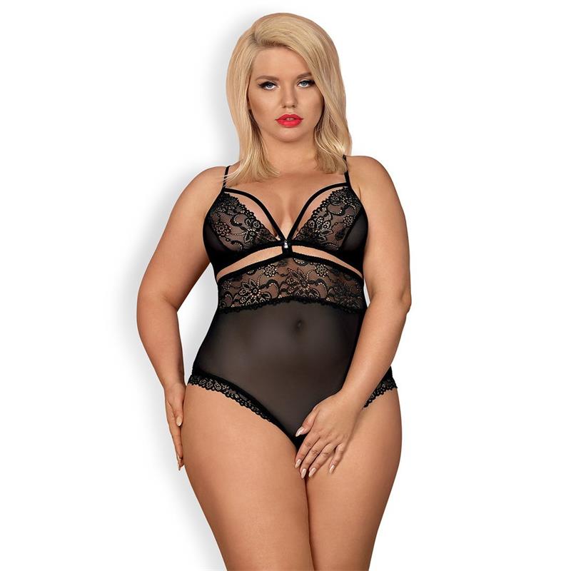 838-TED-1 Bodysuit with Open Crotch Black – Image 3