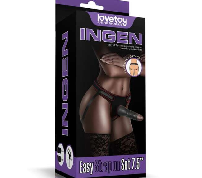 Adjustable Strap On with Dildo 7.5