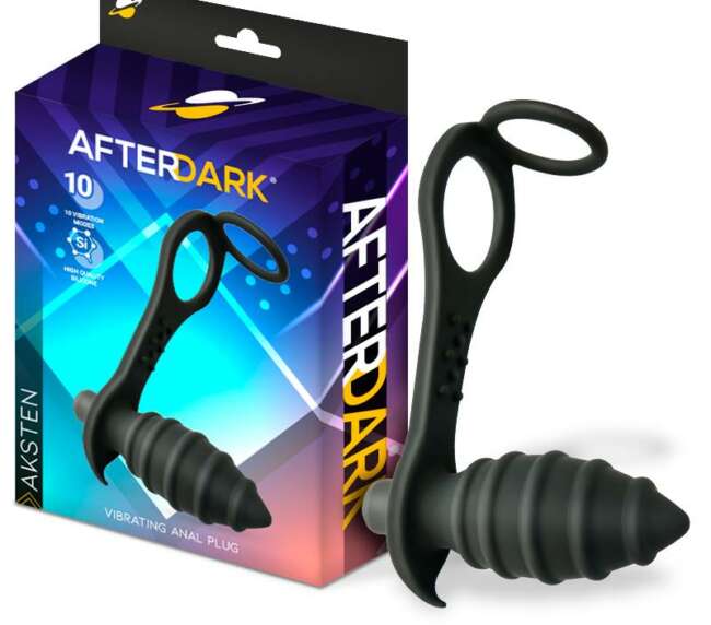 Aksten Vibrating Anal Plug with Penis Ring