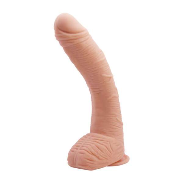 Alex Curved Dildo with Testicles G-Spot Suction Cup Flesh – Image 5