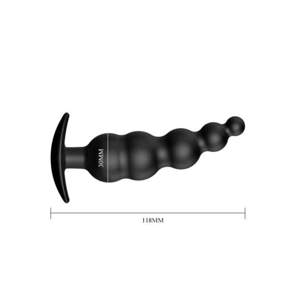 Anal Bubble Plug Black Silicone – Image 5
