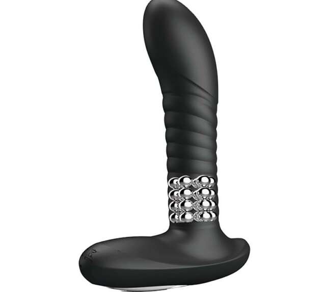 Anal Masager with Rolling Beads Black