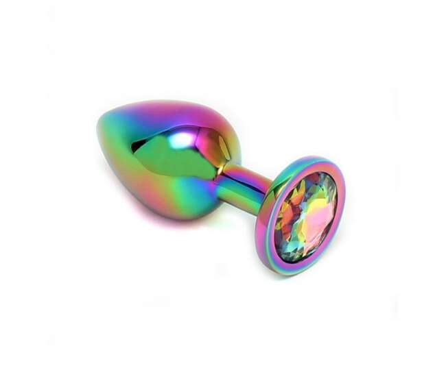 Anal plug and jewel in rainbow colors Plug Rainbow