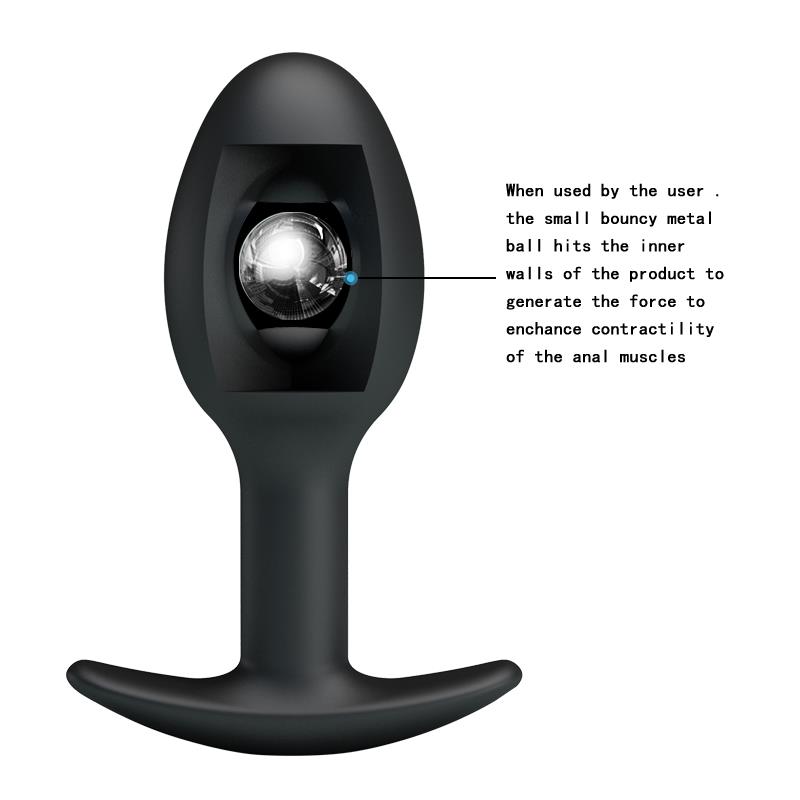 Anal Plug Black with Ball – Image 4