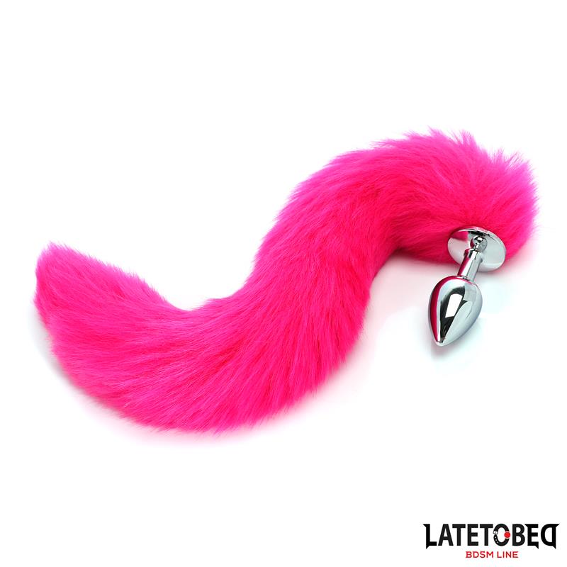 Anal plug with tail Hot Pink 40 cm – Image 12