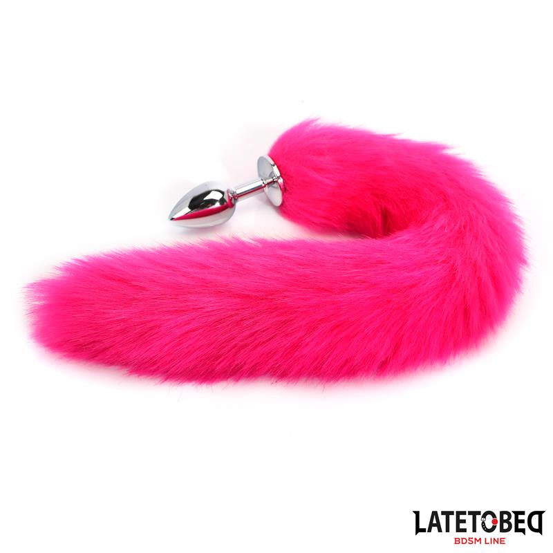 Anal plug with tail Hot Pink 40 cm – Image 13