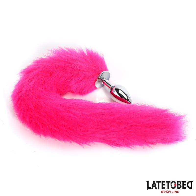 Anal plug with tail Hot Pink 40 cm – Image 6