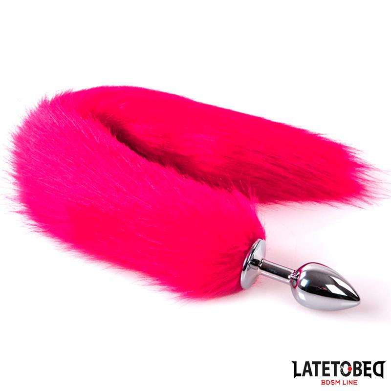 Anal plug with tail Hot Pink 40 cm – Image 7