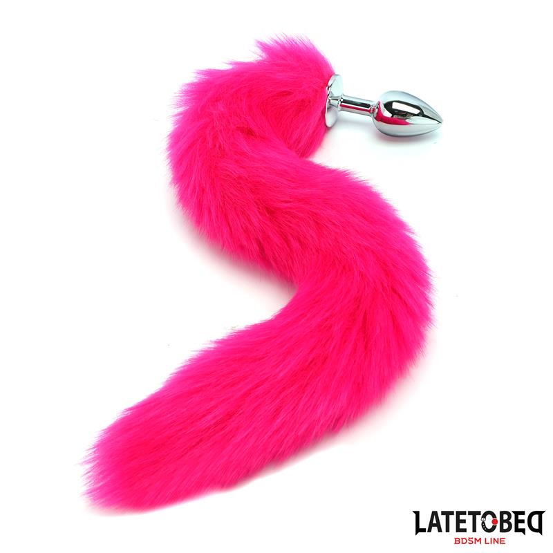 Anal plug with tail Hot Pink 40 cm – Image 9