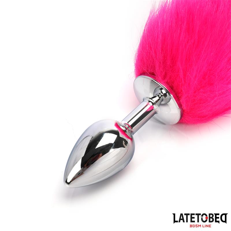 Anal plug with tail Hot Pink 40 cm – Image 11