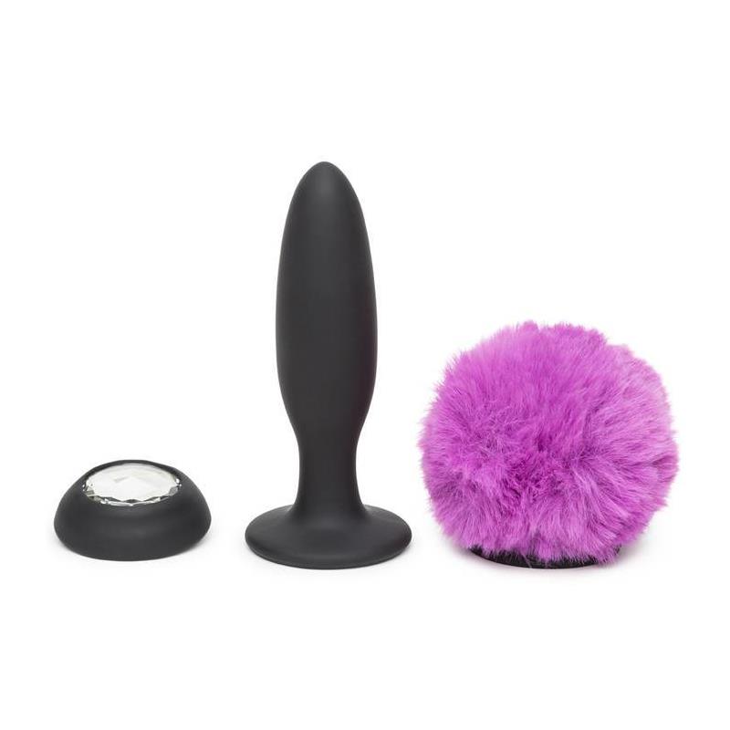 Anal Plug with Vibration and Double Base Purple Large – Image 5