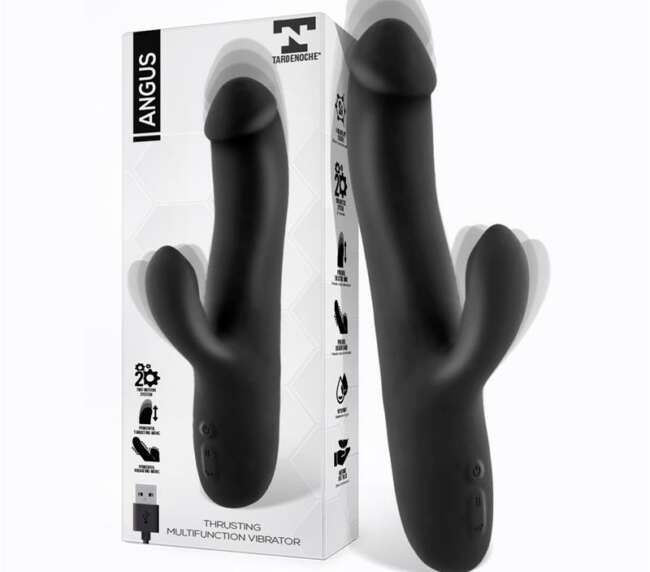 Angus Vibrator with Thrusting Movement 2 Motors Silicone USB