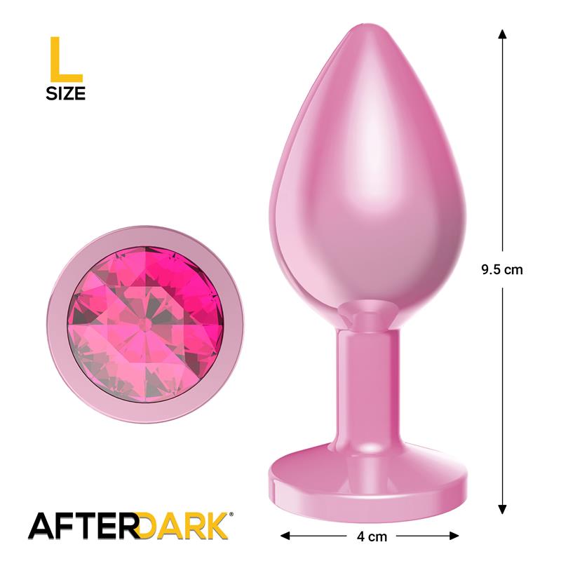 Anodyzed Anal Plug Pink with Jewel Size L – Image 5