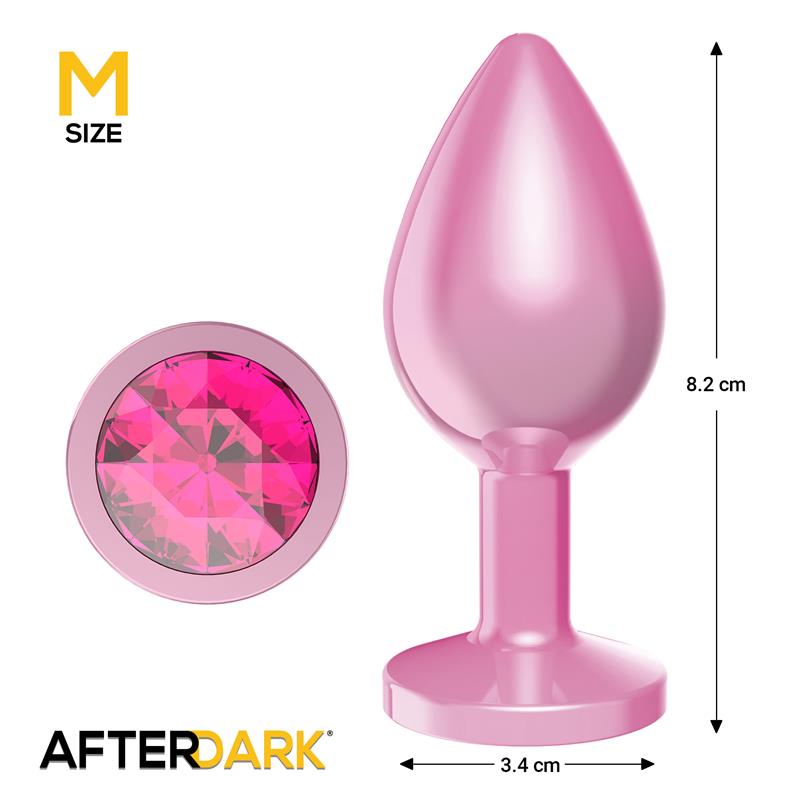 Anodyzed Anal Plug Pink with Jewel Size M – Image 4
