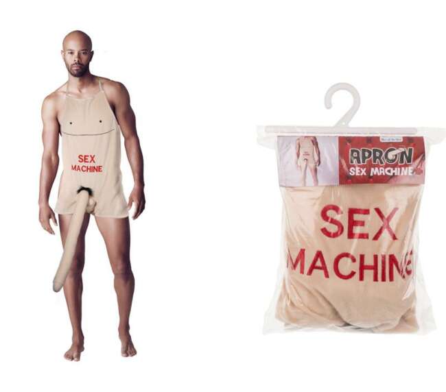 Apron with Plush Penis Sex Machine