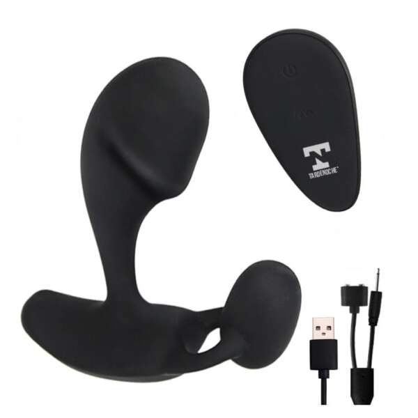 Aquen Prostate and Perineum Stimulator Liquid Silicone Remote Control Magnetic USB – Image 3