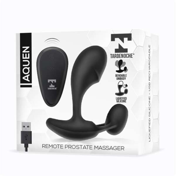 Aquen Prostate and Perineum Stimulator Liquid Silicone Remote Control Magnetic USB – Image 5