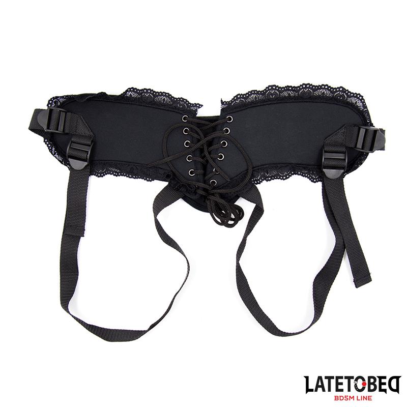 Lace Edge Strap On with Silicone Ring – Image 7