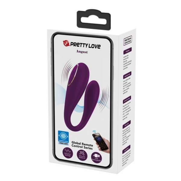 August Vibrador de Parejas App Remote Lila CL12 – Image 18