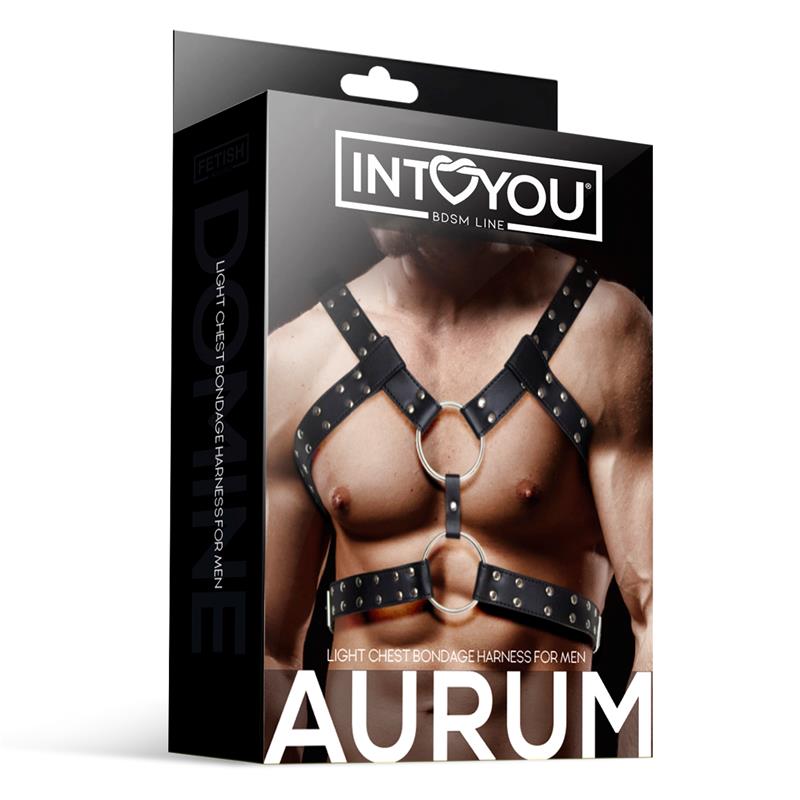 Aurum Male Chest Bondage Harness Vegan Leather – Image 4