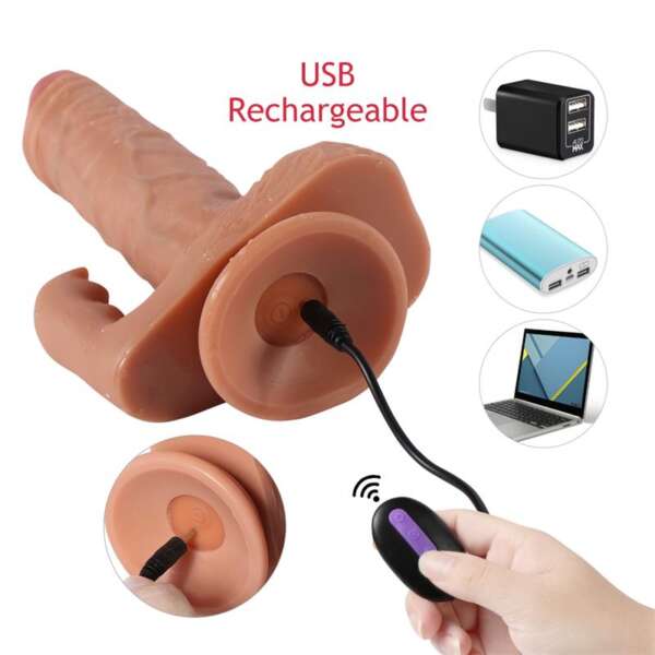 Austin Dildo with 10 Modes of Vibration and Clitoris Stimulator – Image 3