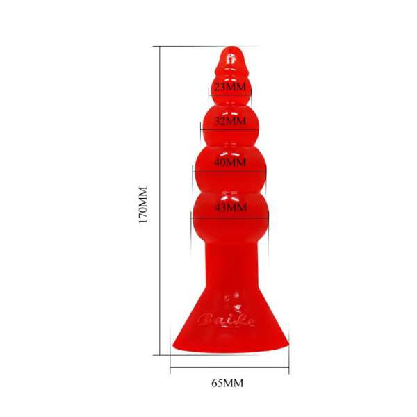 Baile Bulbous Shaped Butt Plug Orange – Image 8