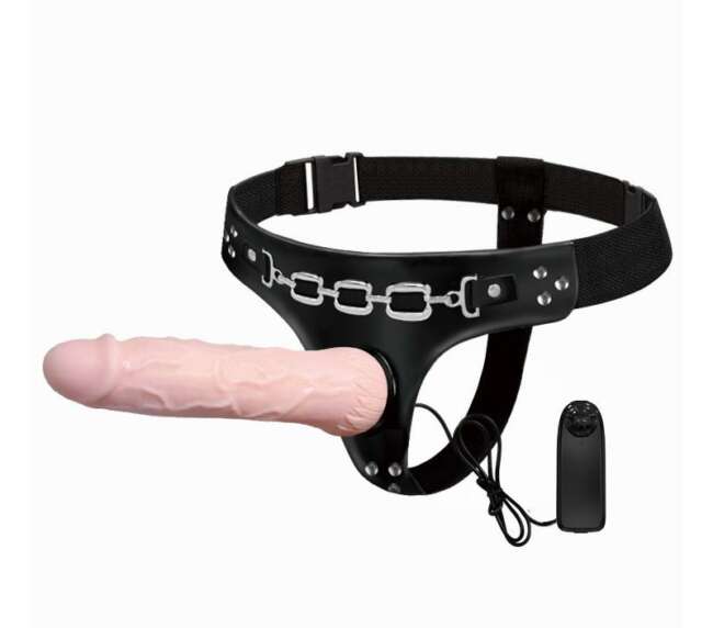 Baile Strap-On Vibrating Dildo Flesh 18.5 cm