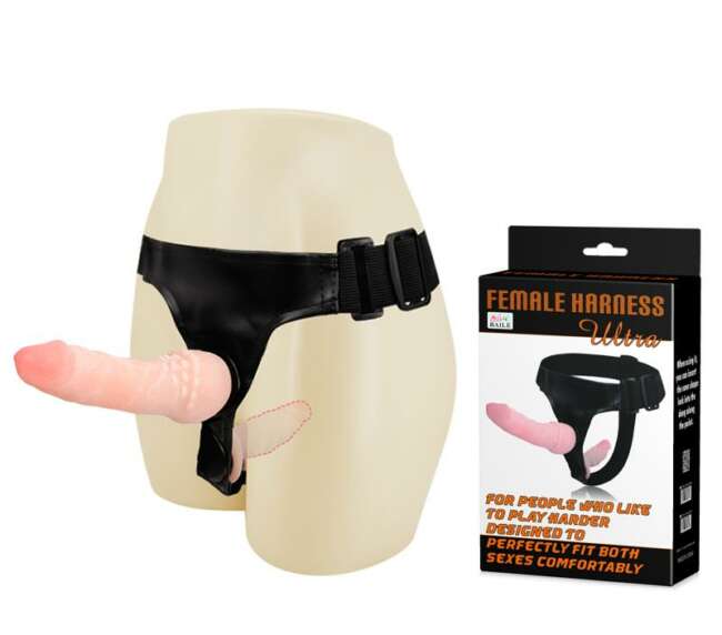 Double Ultra Penetration Strap-On Flesh