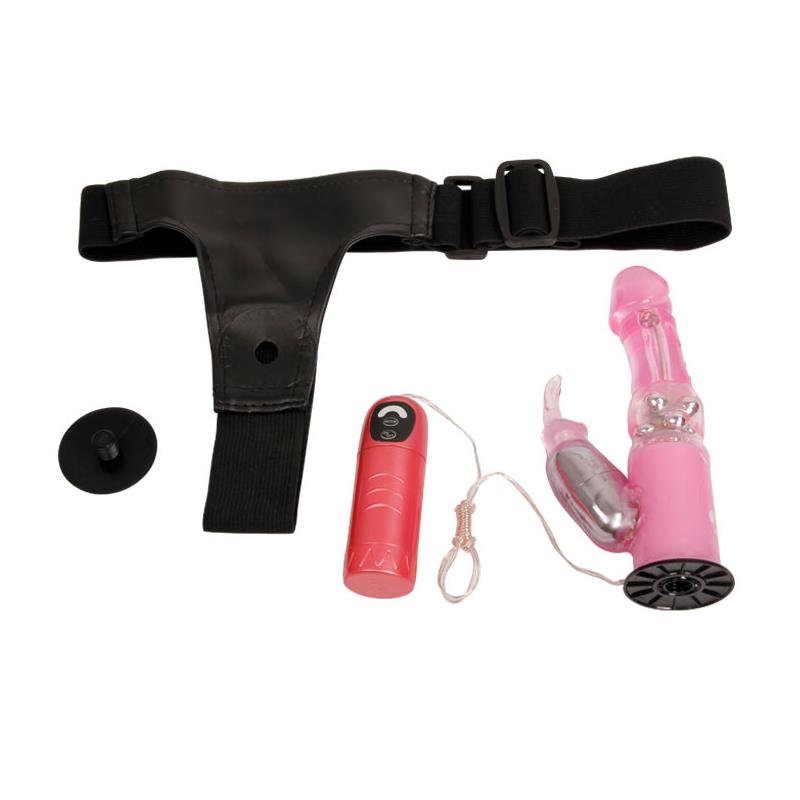 Baile Vibrating Strap-on with Dildo Pink  18 cm – Image 3