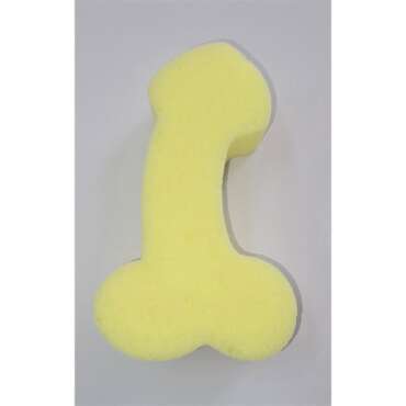 Bath Sponge Penis-Shaped Yellow