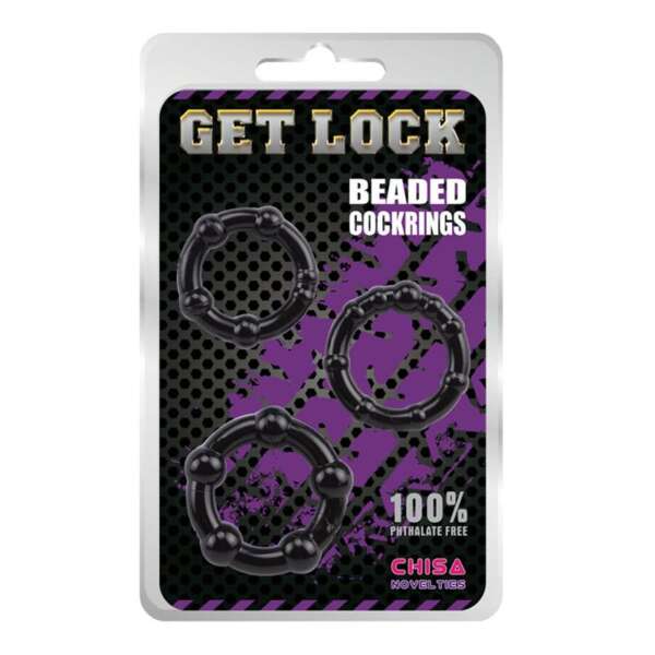 Beaded Cock Rings-Black – Image 4