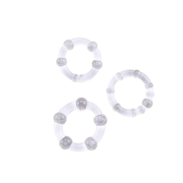 Beaded Cock Rings-Clear – Image 3
