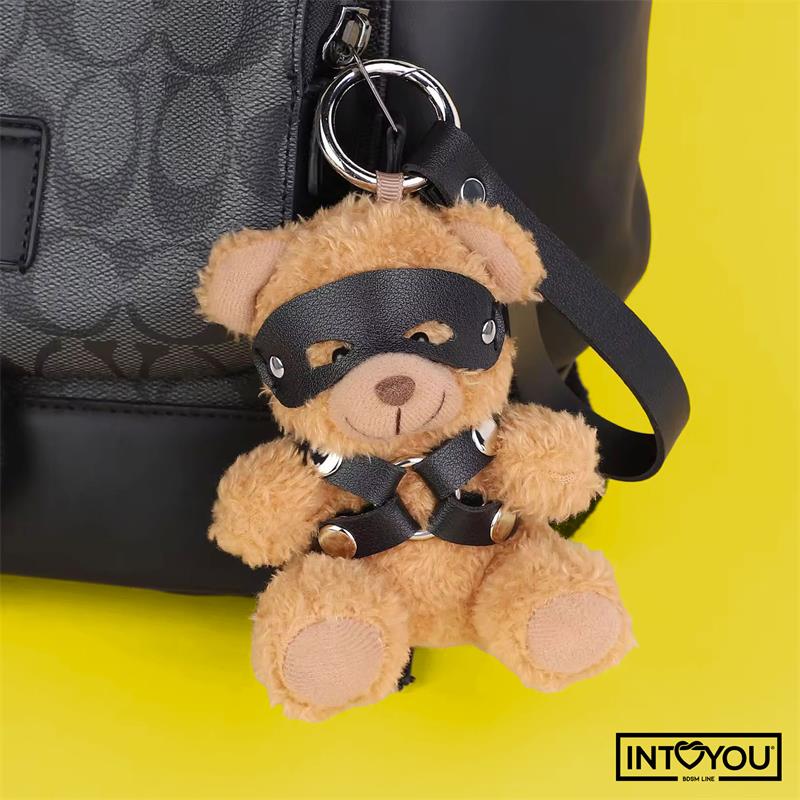 Bearly Keychain BDSM Teddy Bear with Chest Harness – Image 8