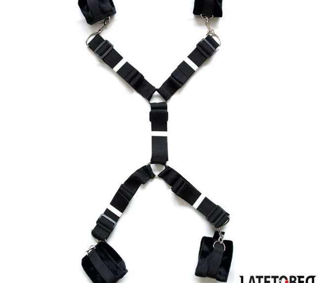 Bed Restraint Set with Adjustbable and Desmontable Cuffs