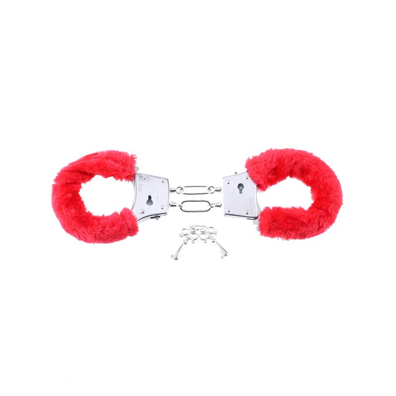 Beginners Furry Cuffs Red – Image 3