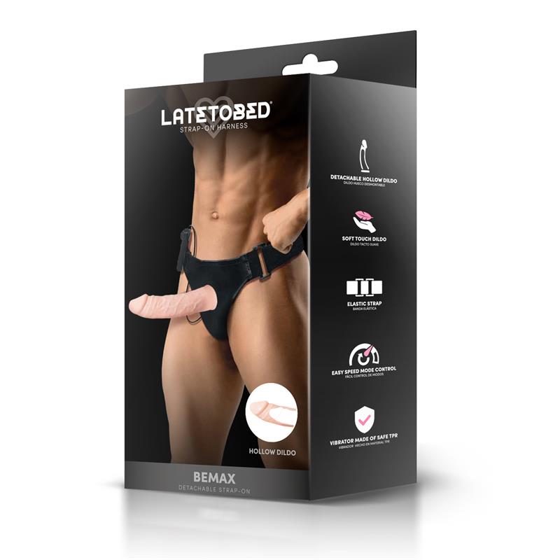 Bemax Detachable Strap-On with Hollow Dildo, Vibration and Remote Control – Image 7