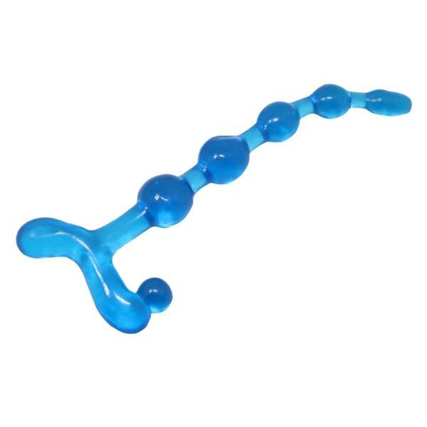 Bendy Twist Anal Beads Blue – Image 3
