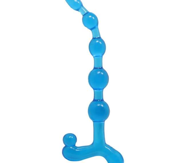 Bendy Twist Anal Beads Blue