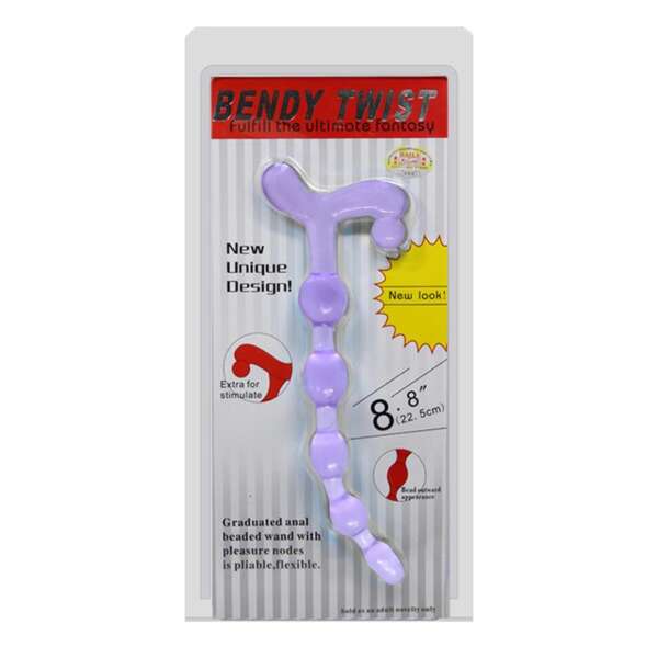 Bendy Twist Anal Beads Purple – Image 7