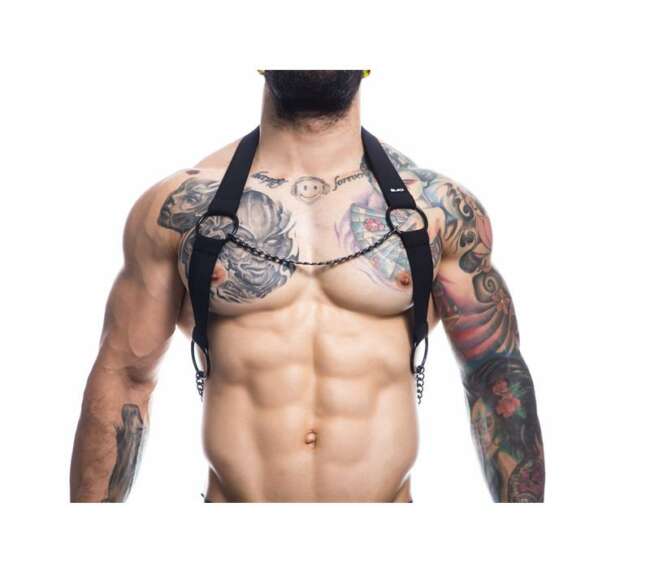 Black Chain Chest Harness