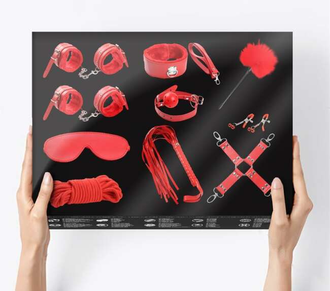 Bondage Set 10 Pieces Red
