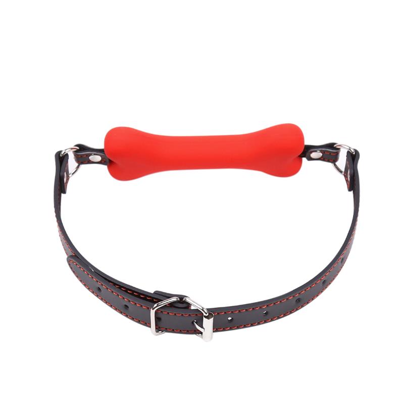Bone Gag Ball Red – Image 3