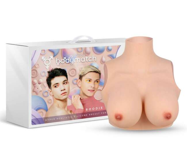 Boodie Realistic Breast Form D Cup Liquid Silicone
